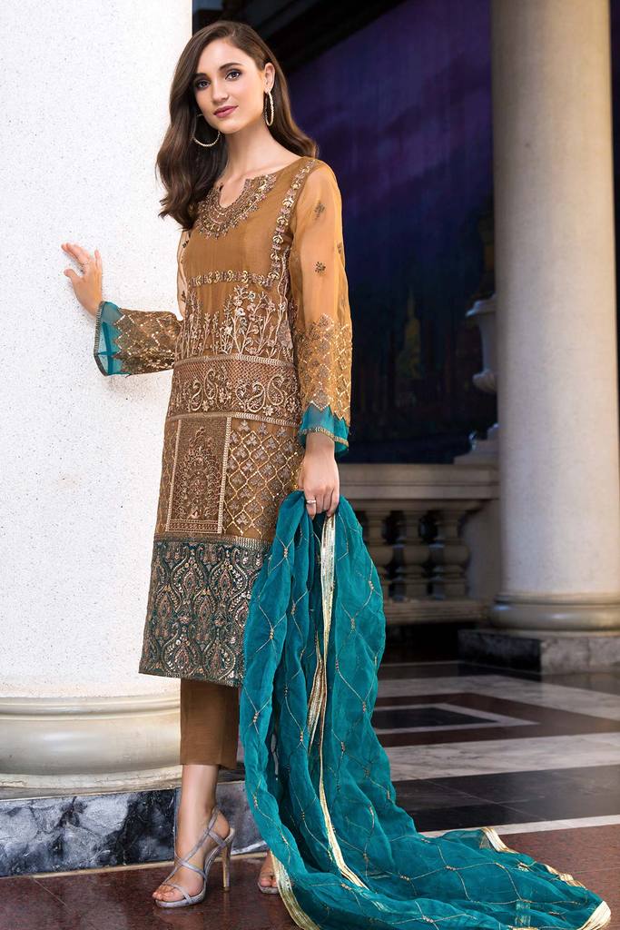 Charizma Chimmer Festive Chiffon Collection 2021-100% Original Guaranteed