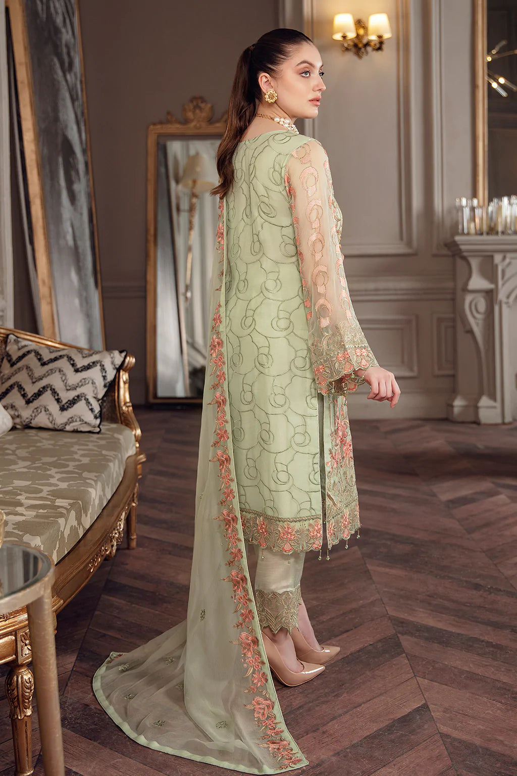 Chevron by Ramsha Luxury Chiffon Embroidered Collection