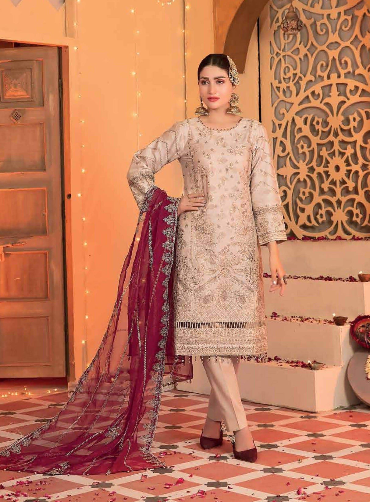 FESTIVE LUXURY By Tawakkal Embroidered Lawn Collection 2021 -100% Original Guaranteed