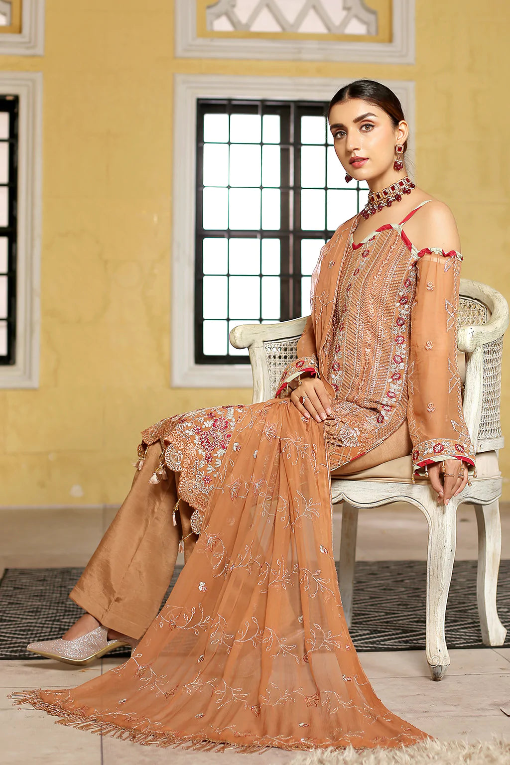 La'Fleur By Maryam's Chiffon Embroidered Collection