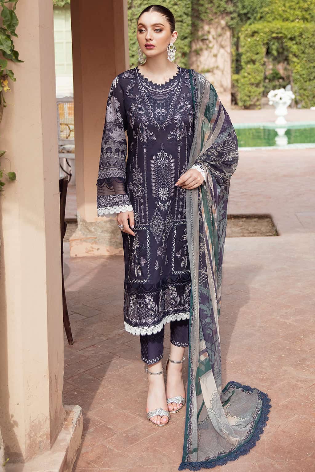 Mashaal By Ramsha Luxury Lawn 100% Original Ready To Ship