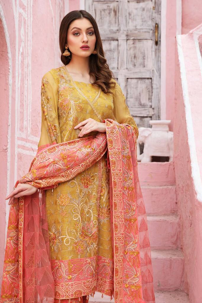 Charizma Chimmer Festive Chiffon Collection 2021-100% Original Guaranteed