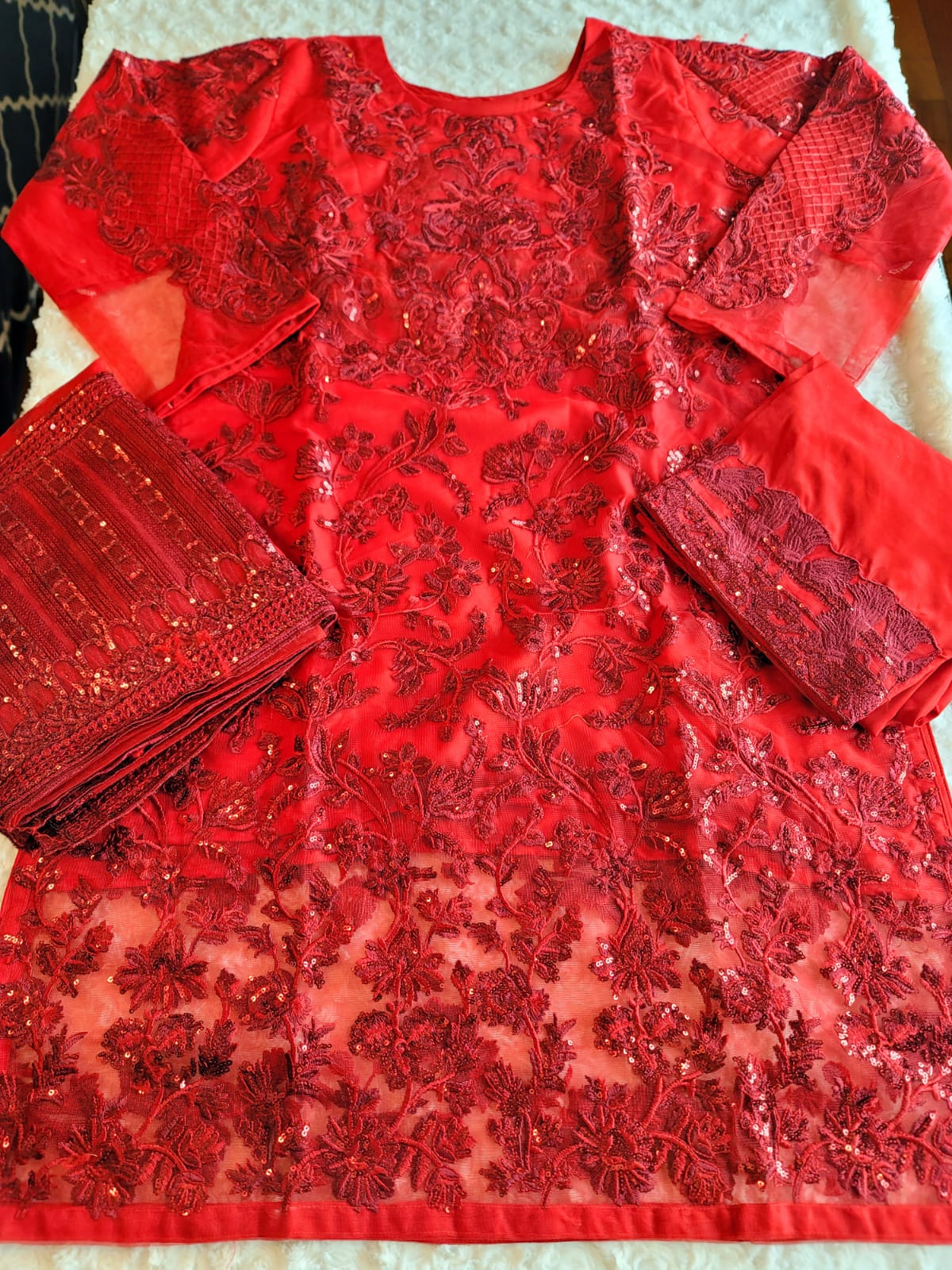 Pakistani Stitched Embroidery Party Wear Dresses Ready To Ship