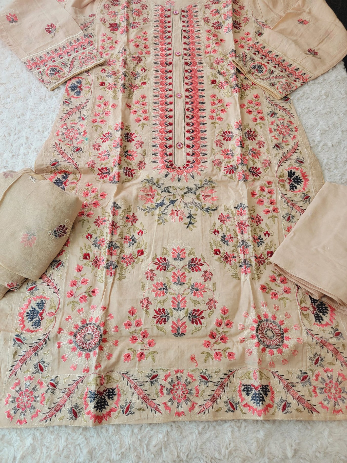 Pakistani Stitched Embroidery luxury lawn Dresses Ready To Ship