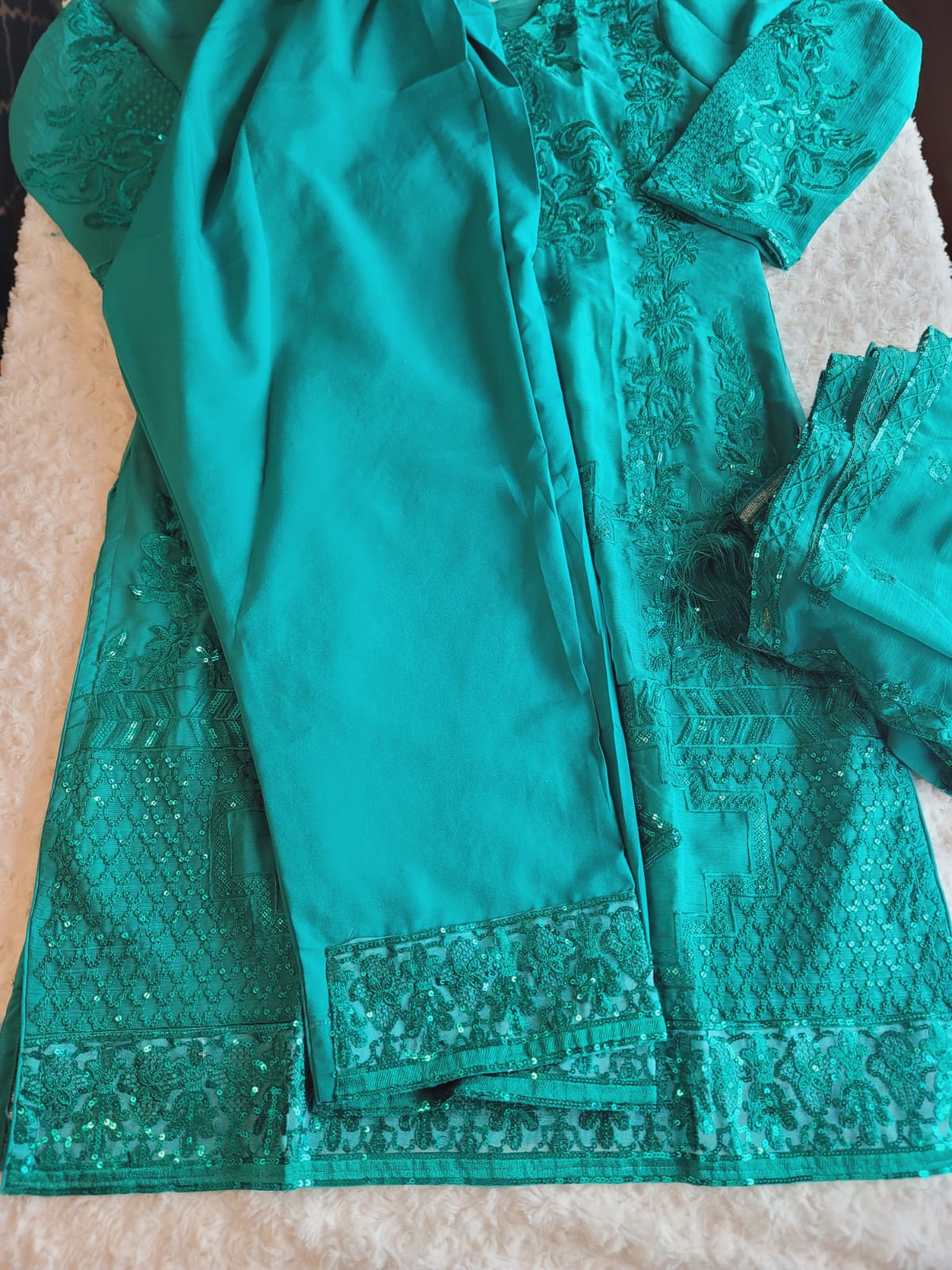 Pakistani Stitched Embroidery Party Wear Dresses Ready To Ship