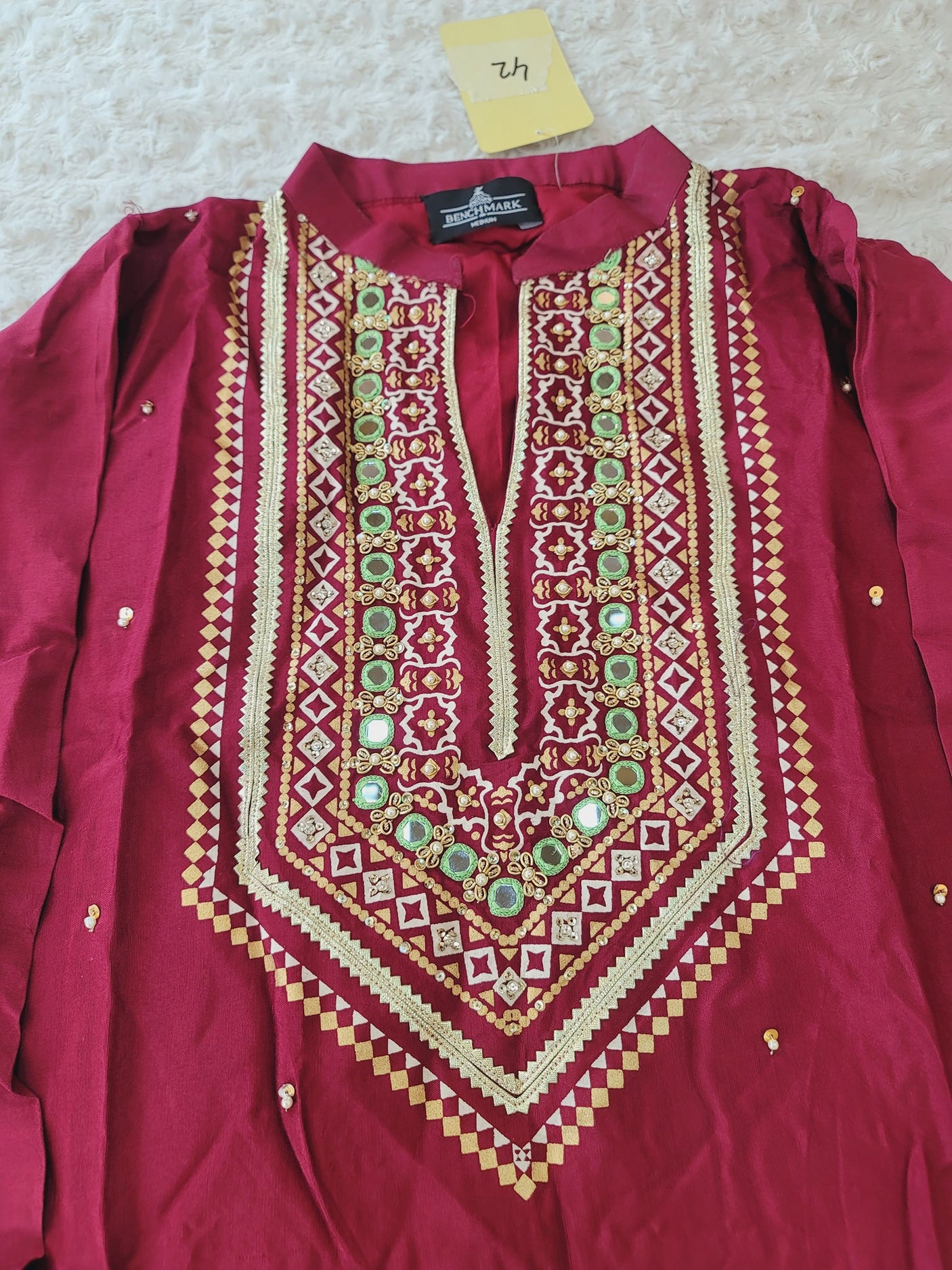 Pakistani Benchmark Raw Silk Kurti -100% Original Guaranteed