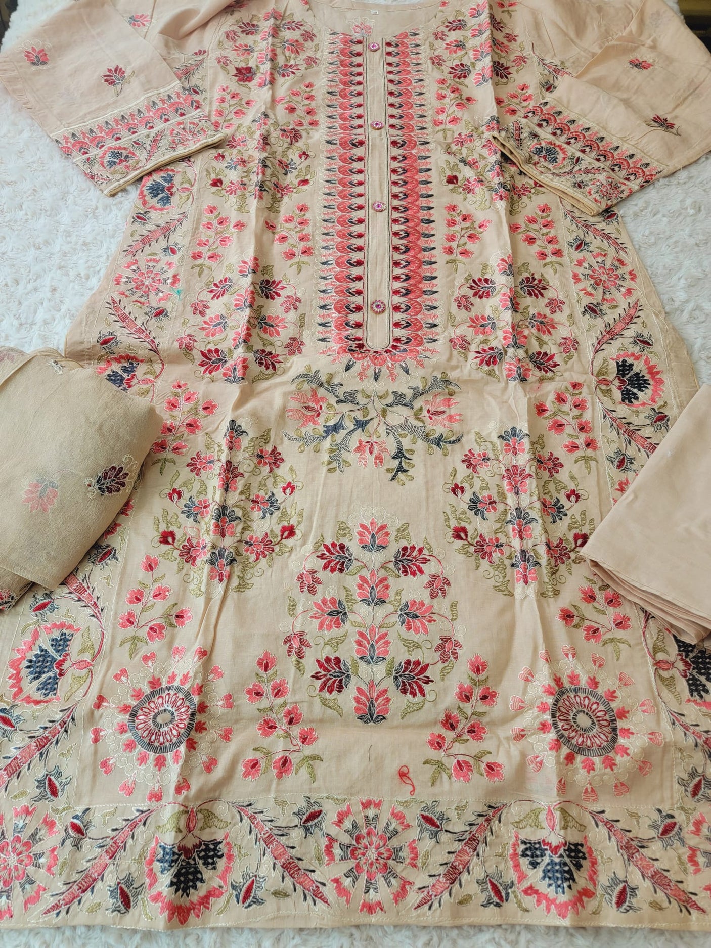 Pakistani Stitched Embroidery luxury lawn Dresses Ready To Ship