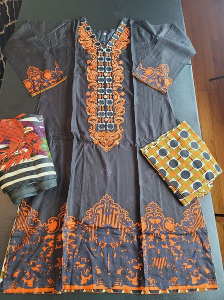 Pakistani Linen Embroidered Salwar kameez Ready To Ship