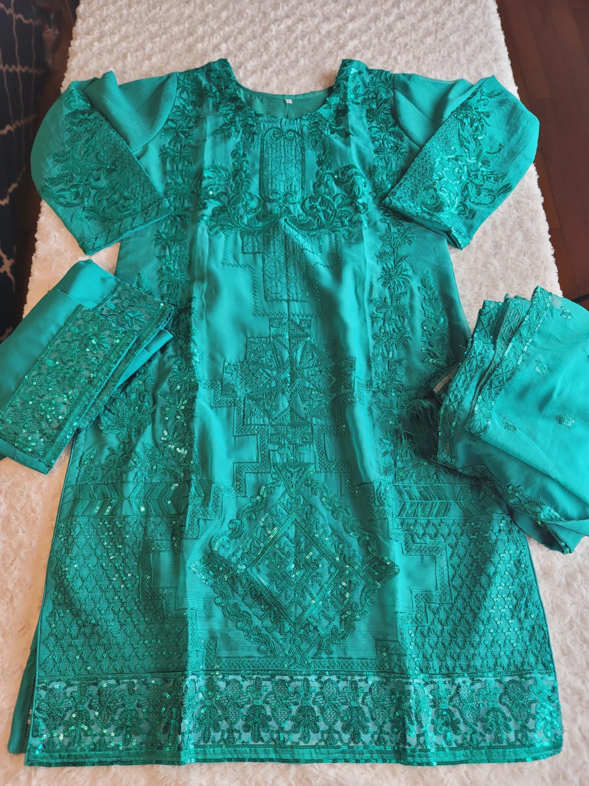 Pakistani Stitched Embroidery Party Wear Dresses Ready To Ship