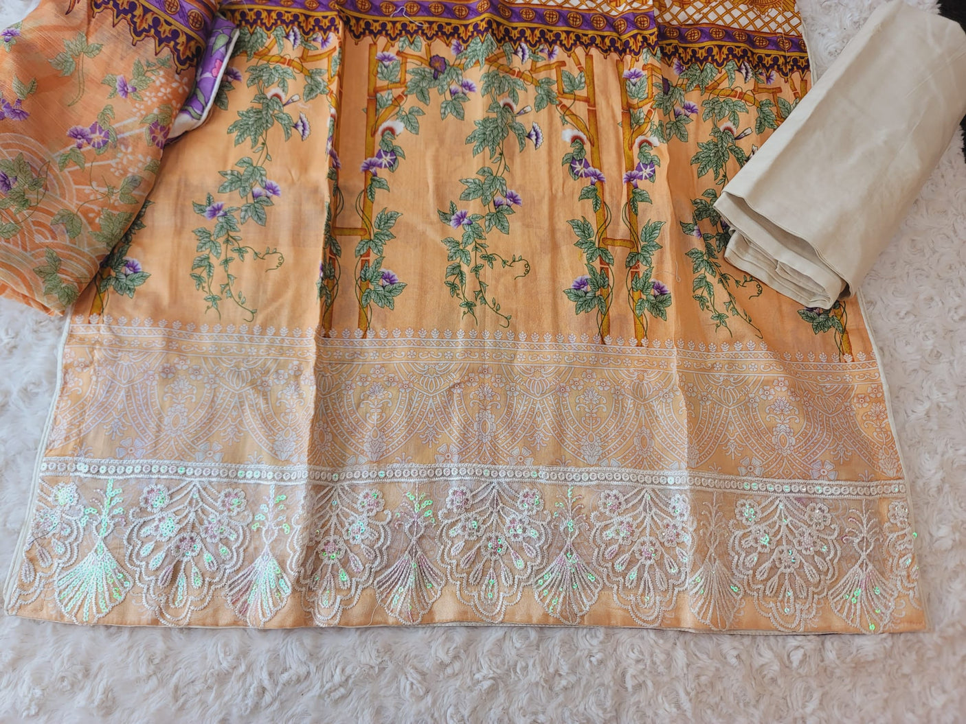 Pakistani Stitched lawn Embroidered Salwar kameez ready to ship