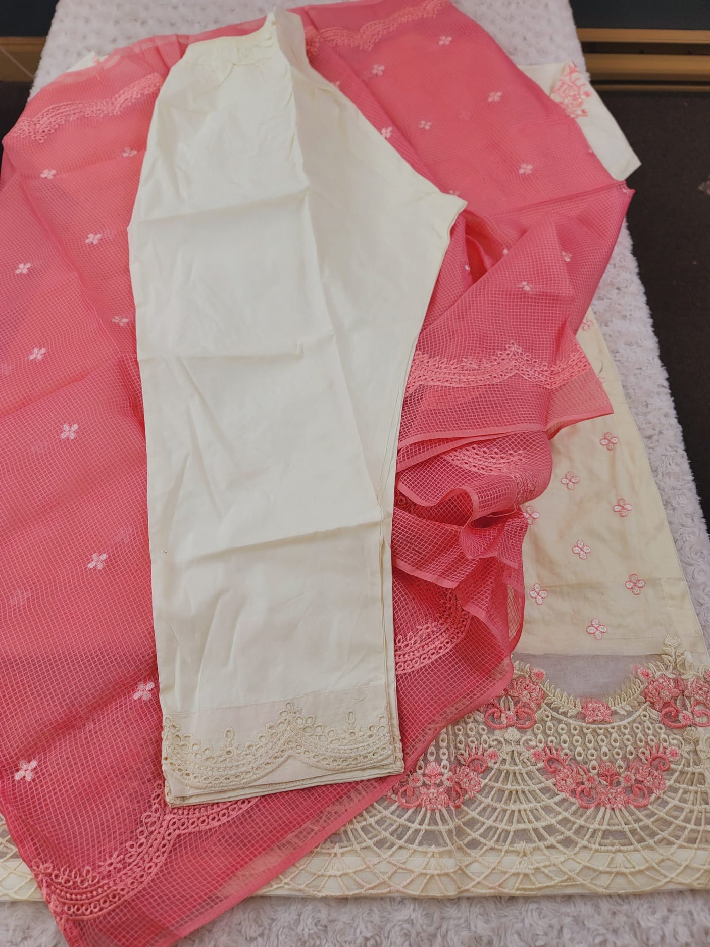 Pakistani Stitched Embroidery Lawn Suit Ready To Ship