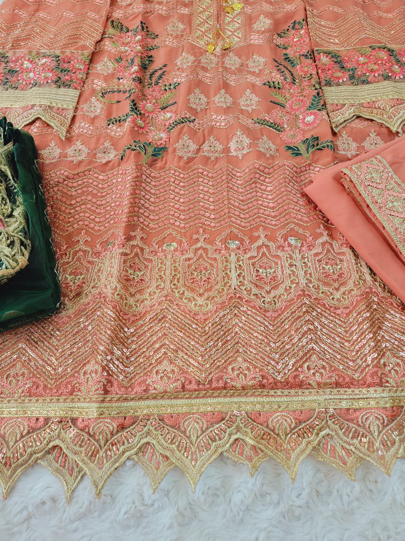 Pakistani Stitched Embroidery Party Wear Dresses Ready To Ship