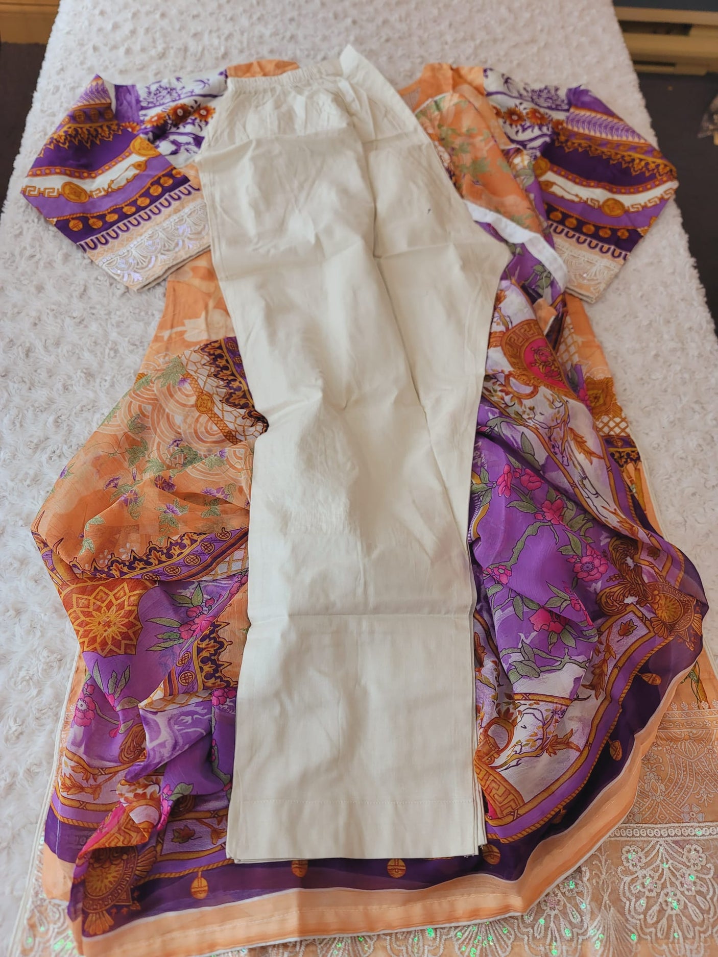 Pakistani Stitched lawn Embroidered Salwar kameez ready to ship