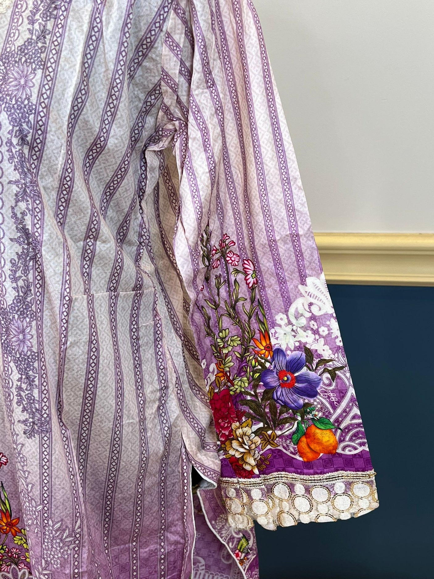 Pakistani Stitched lawn Embroidered Salwar kameez ready to ship