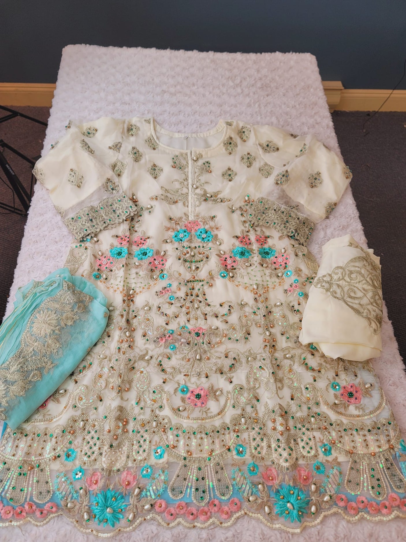 Pakistani Stitched Embroidery Party Wear Dresses Ready To Ship