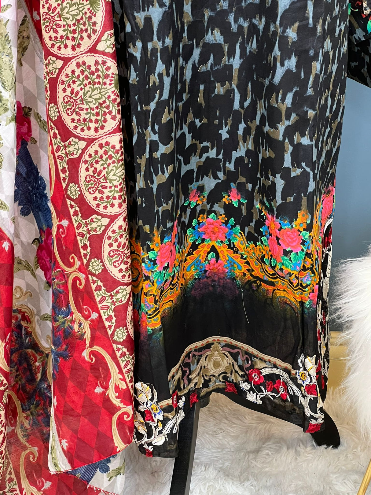 Indian Cotton Stitched Embroidery Suit Ready To Ship