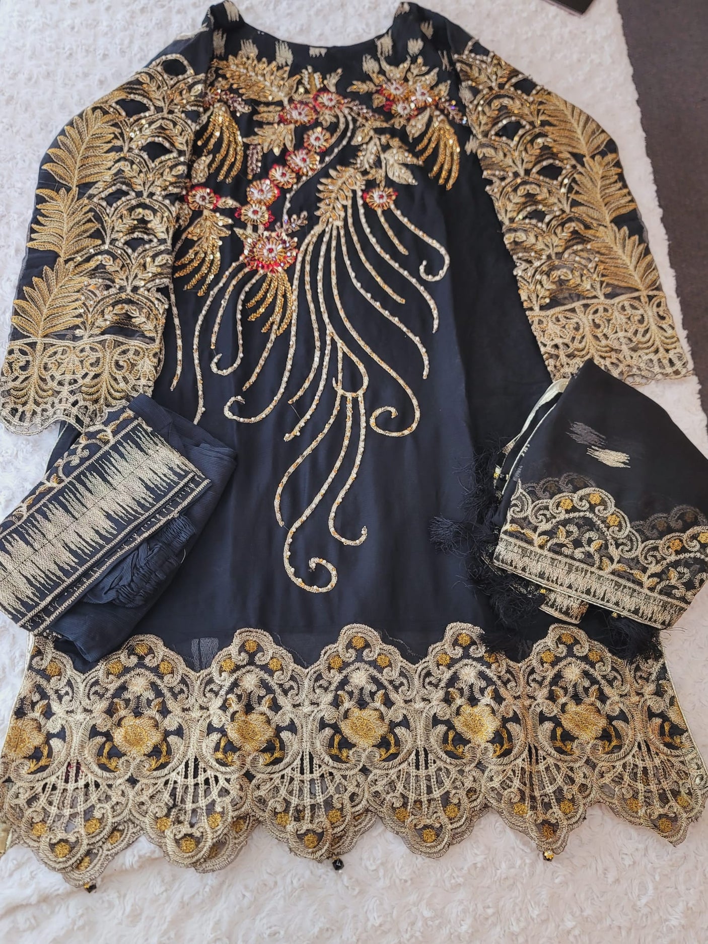 Pakistani Stitched Embroidery Party Wear Dresses Ready To Ship