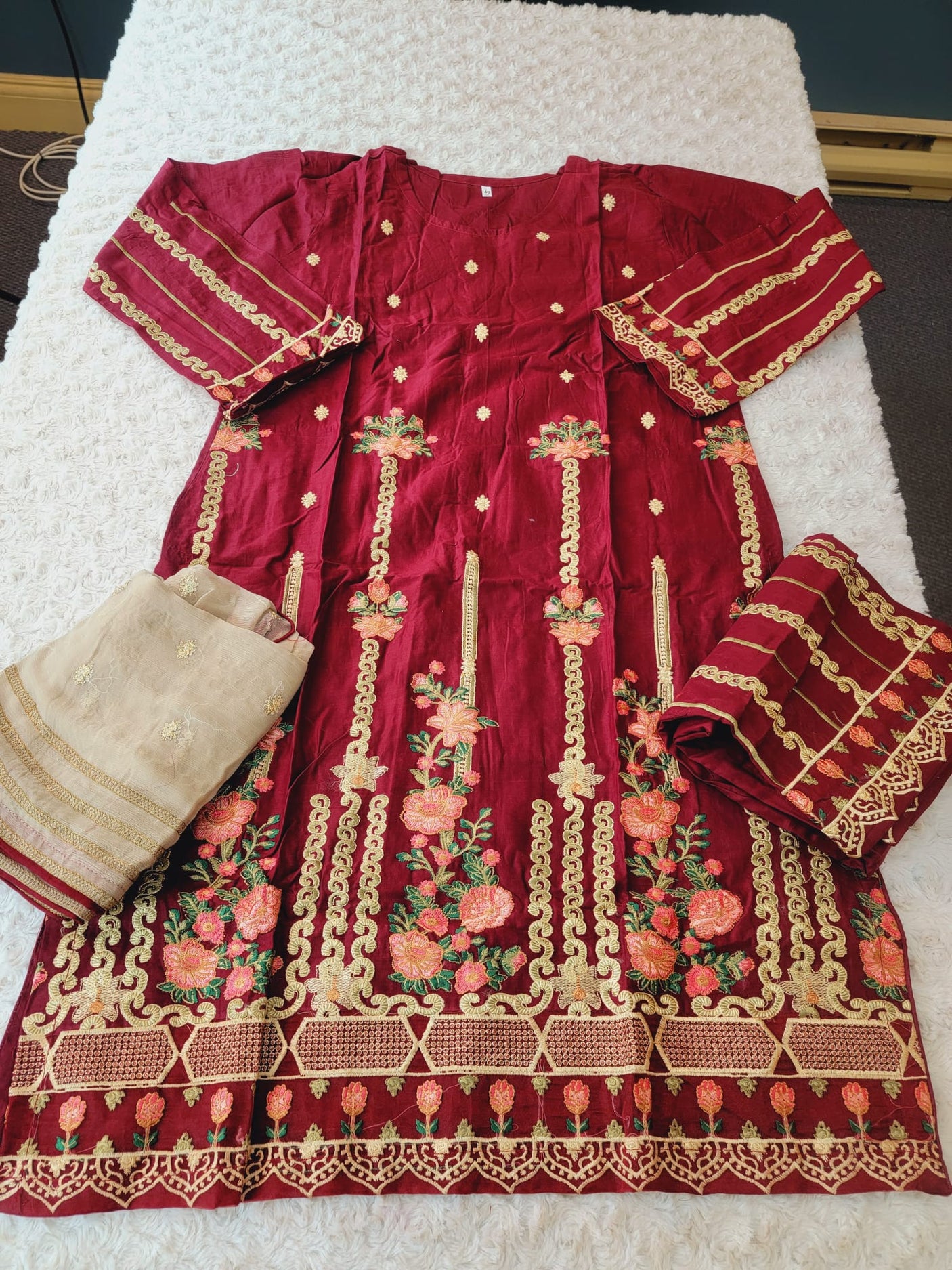 Pakistani Stitched Embroidery luxury lawn Dresses Ready To Ship