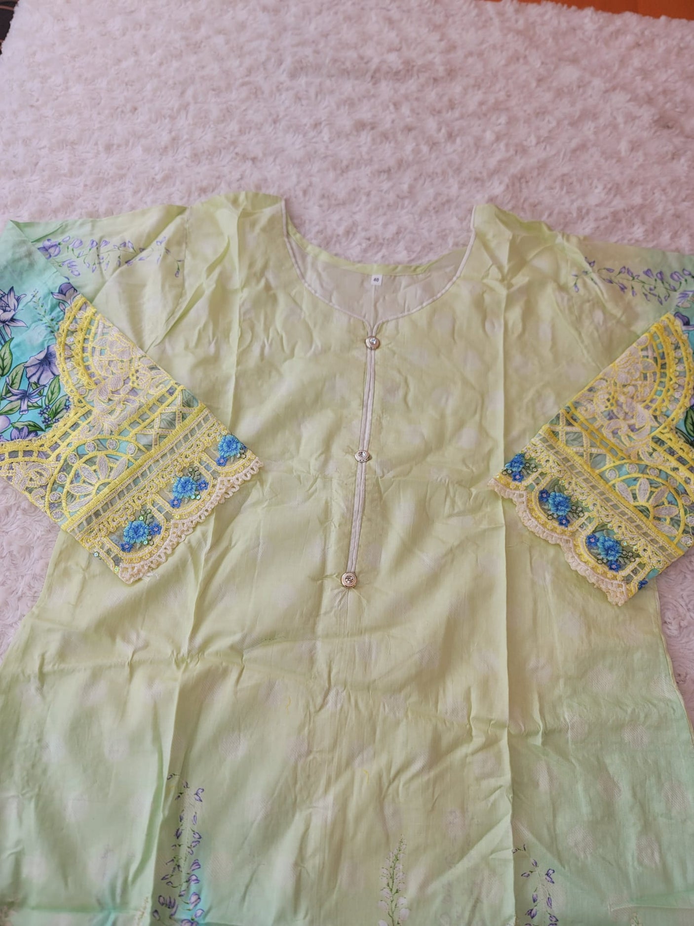 Pakistani Stitched lawn Embroidered Salwar kameez ready to ship