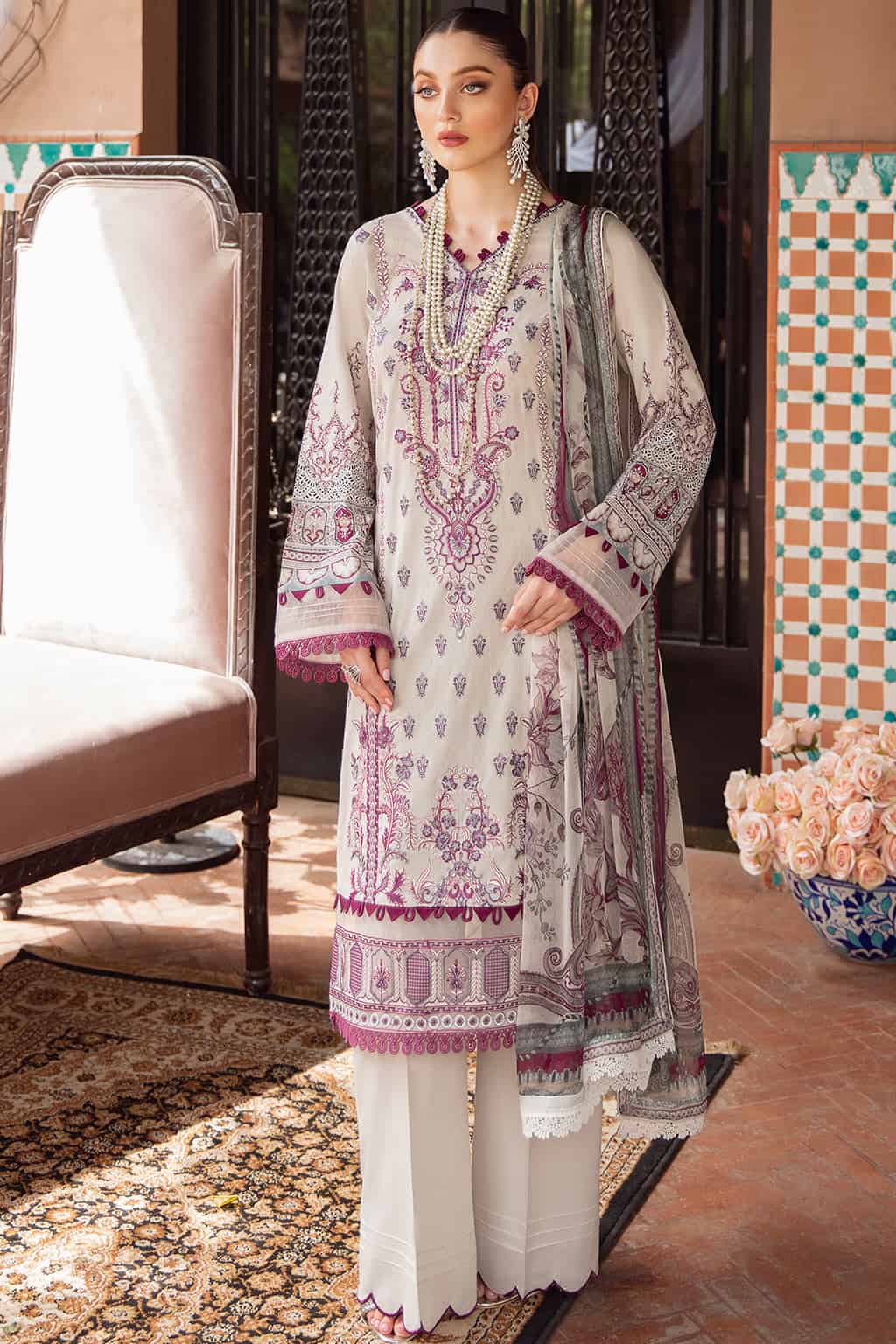 Mashaal By Ramsha Luxury Lawn 100% Original Ready To Ship