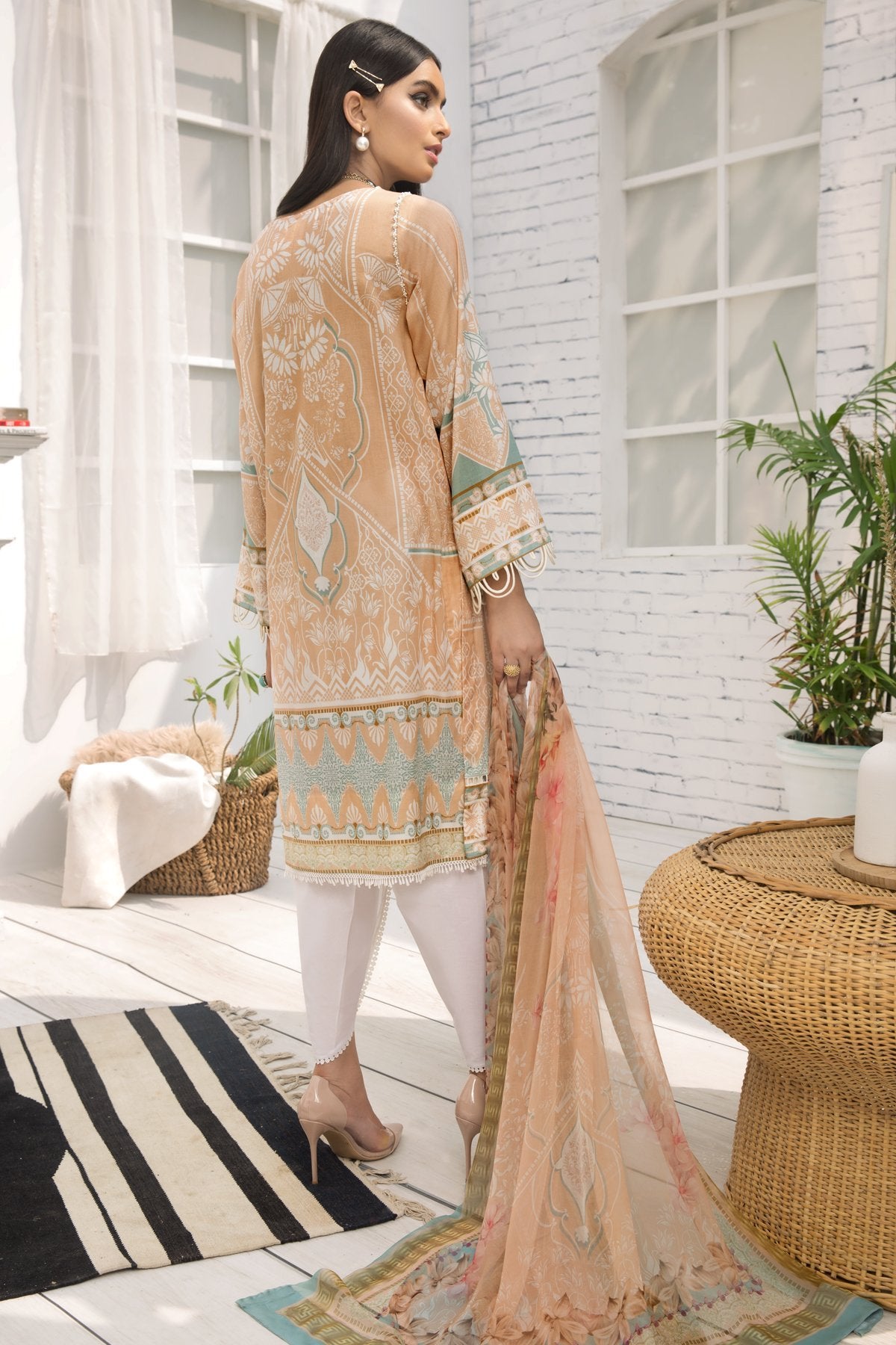 Farasha Embroidered Lawn Collection 100% Original