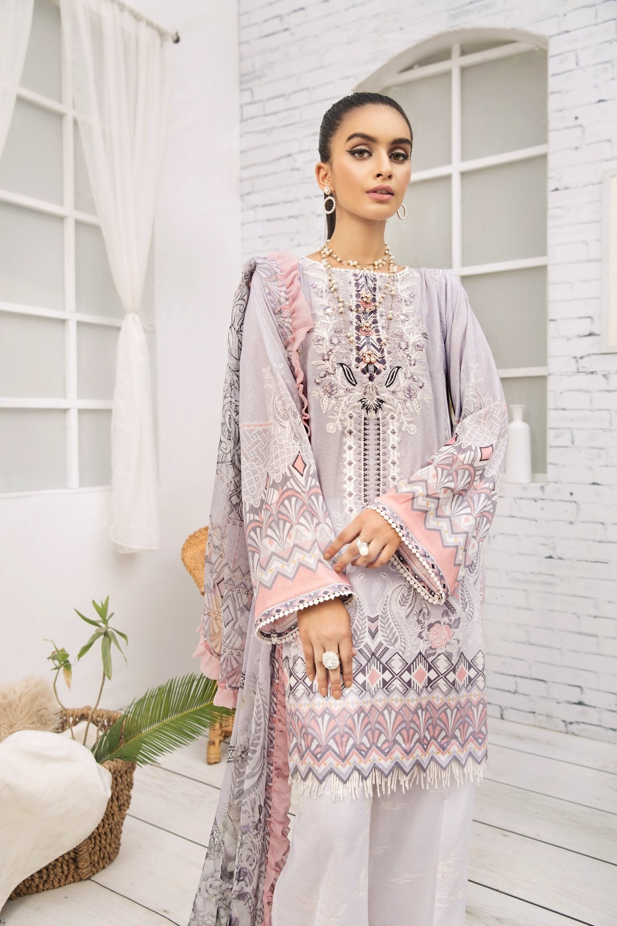 Farasha Embroidered Lawn Collection 2020-100% Original Guarantee