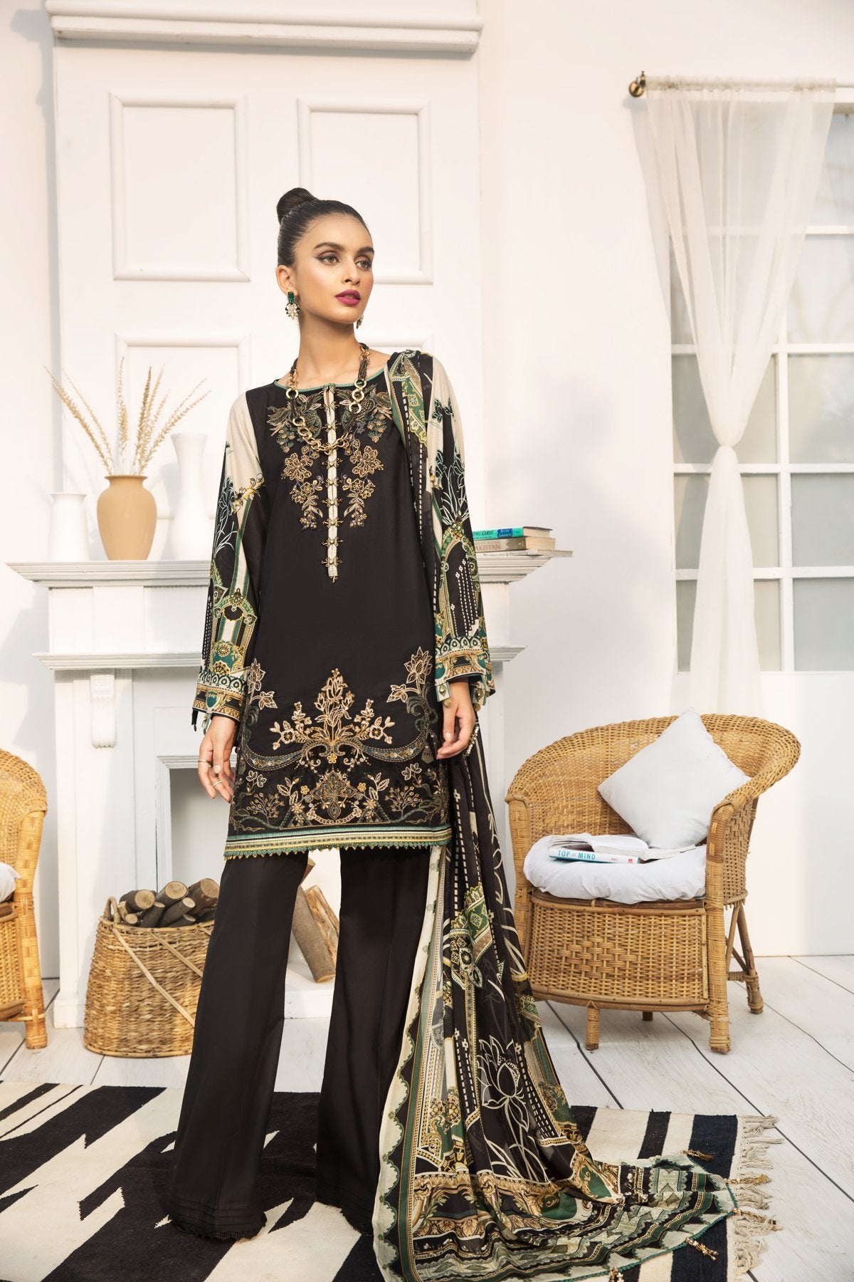 Farasha Embroidered Lawn Collection 100% Original