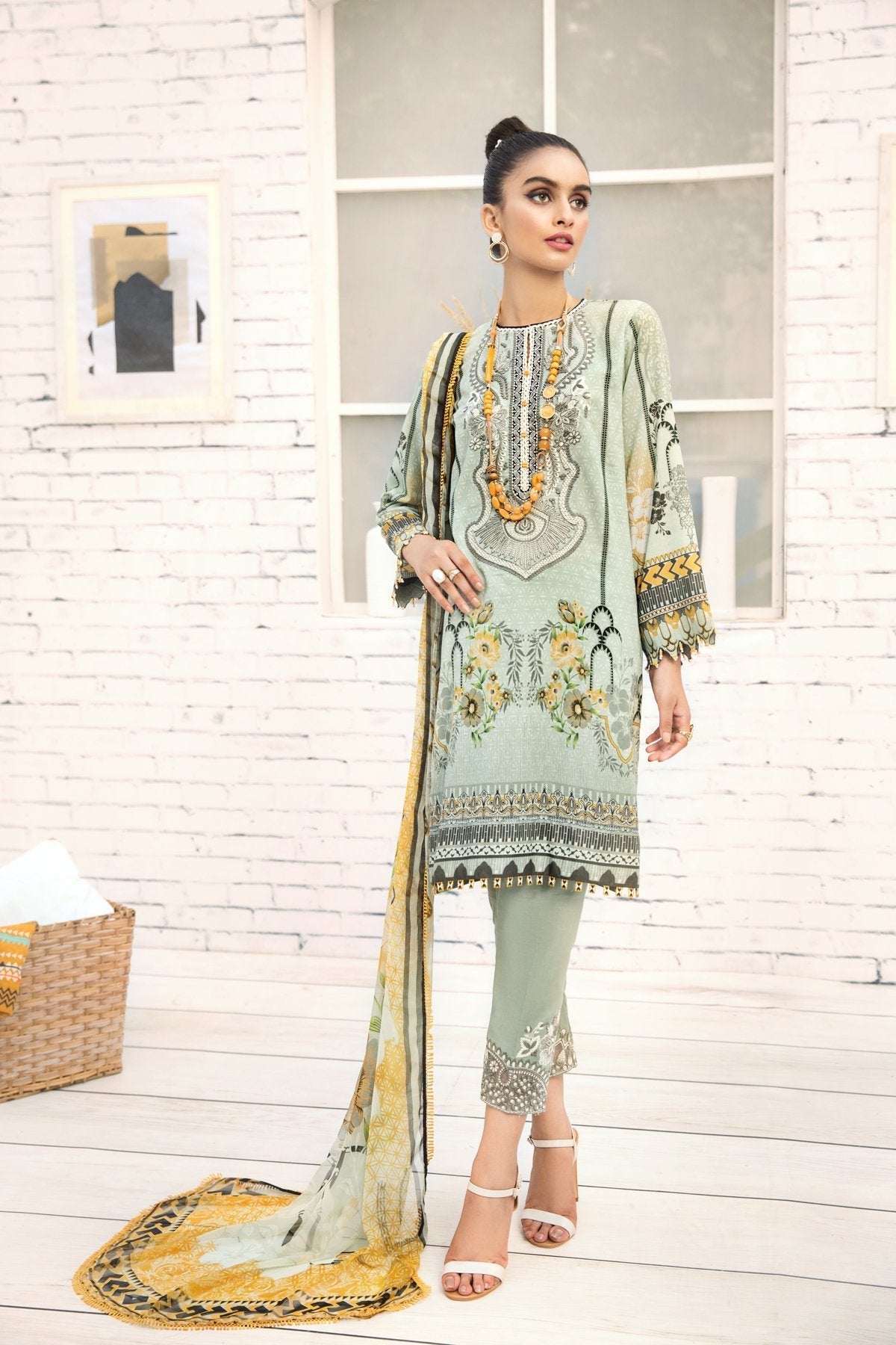 Farasha Embroidered Lawn Collection 100% Original