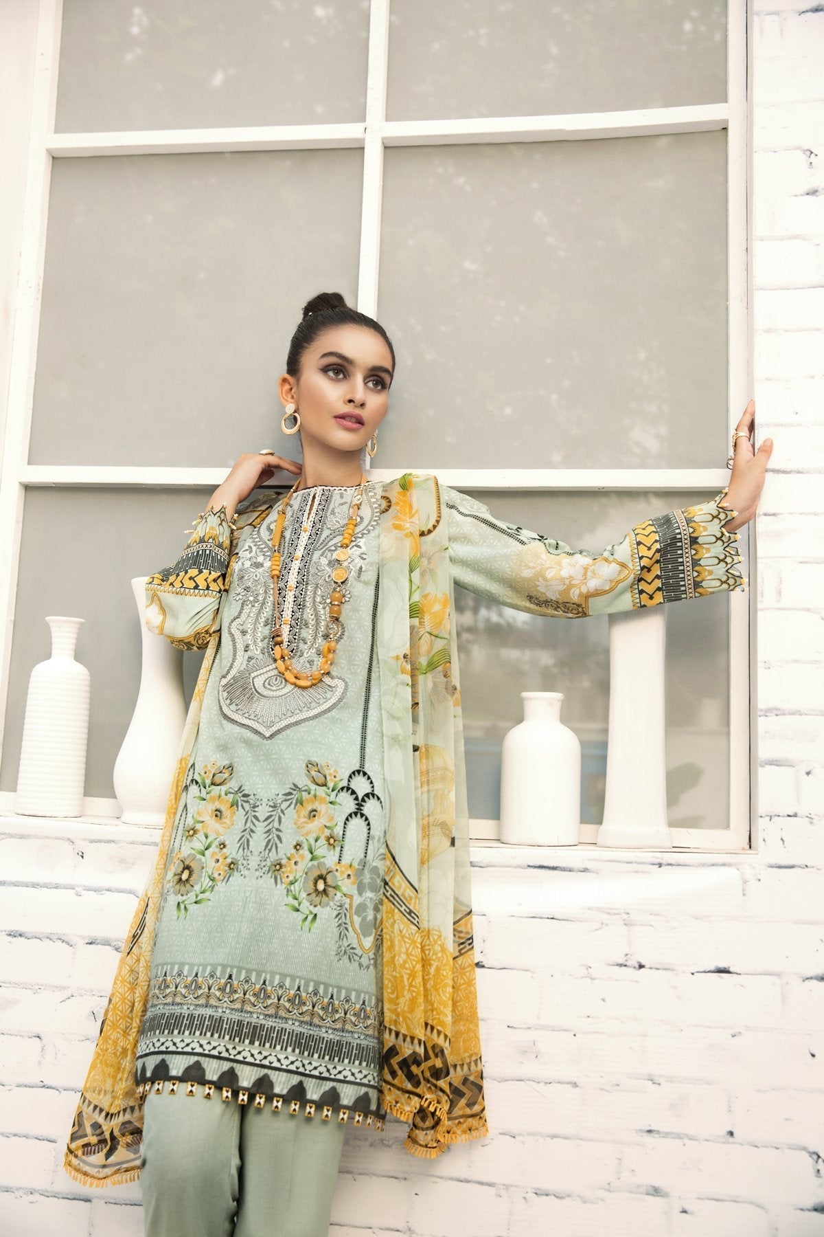 Farasha Embroidered Lawn Collection 100% Original