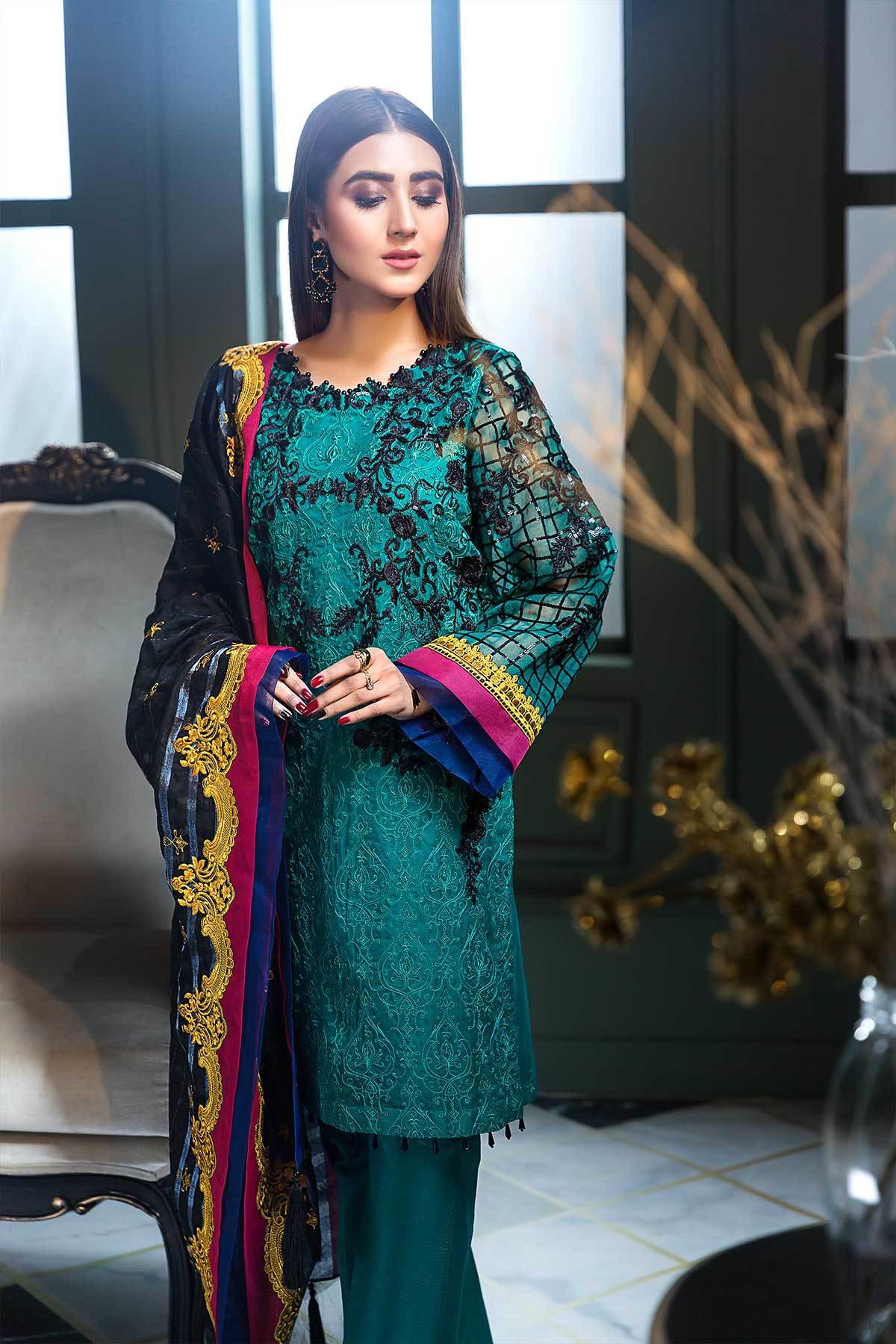 Chimmer by Charizma Embroidered Chiffon-100% Original Guaranteed