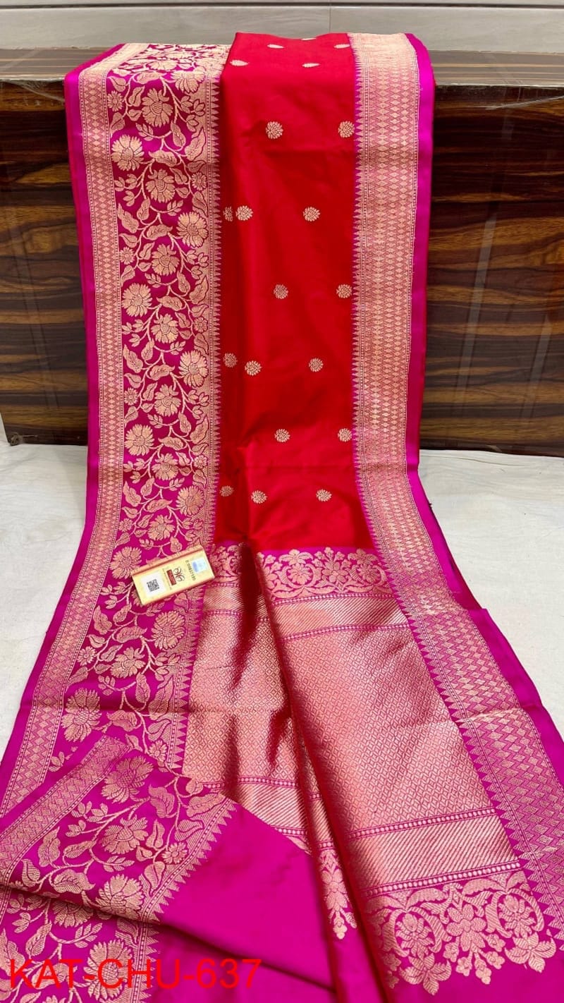 Pure Handloom Banarasi Katan Saree