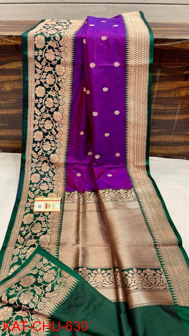 Pure Handloom Banarasi Katan Saree