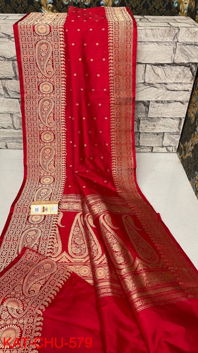 Pure Handloom Banarasi Katan Saree