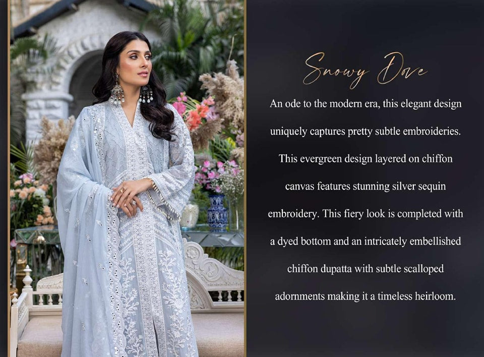 Azure luxury chiffon collection Collection 100% Original