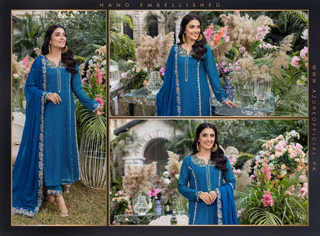 Azure luxury chiffon collection Collection 100% Original