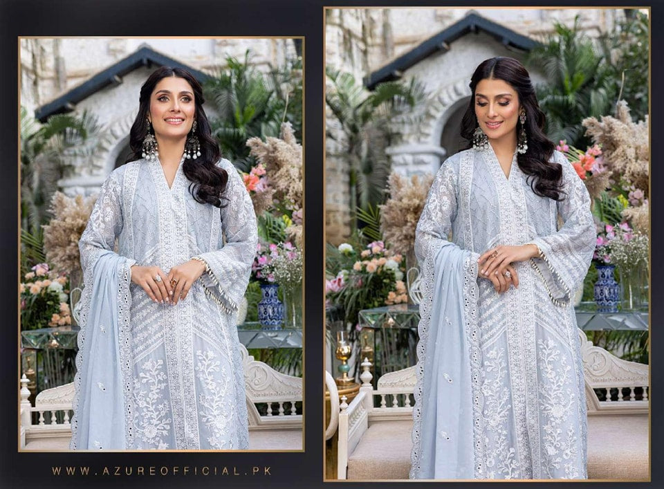 Azure luxury chiffon collection Collection 100% Original