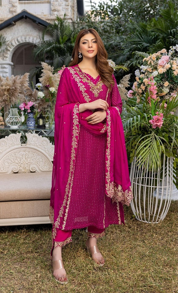 Azure luxury chiffon collection Collection 100% Original