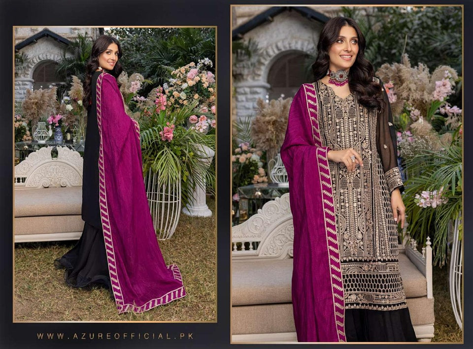 Azure luxury chiffon collection Collection 100% Original