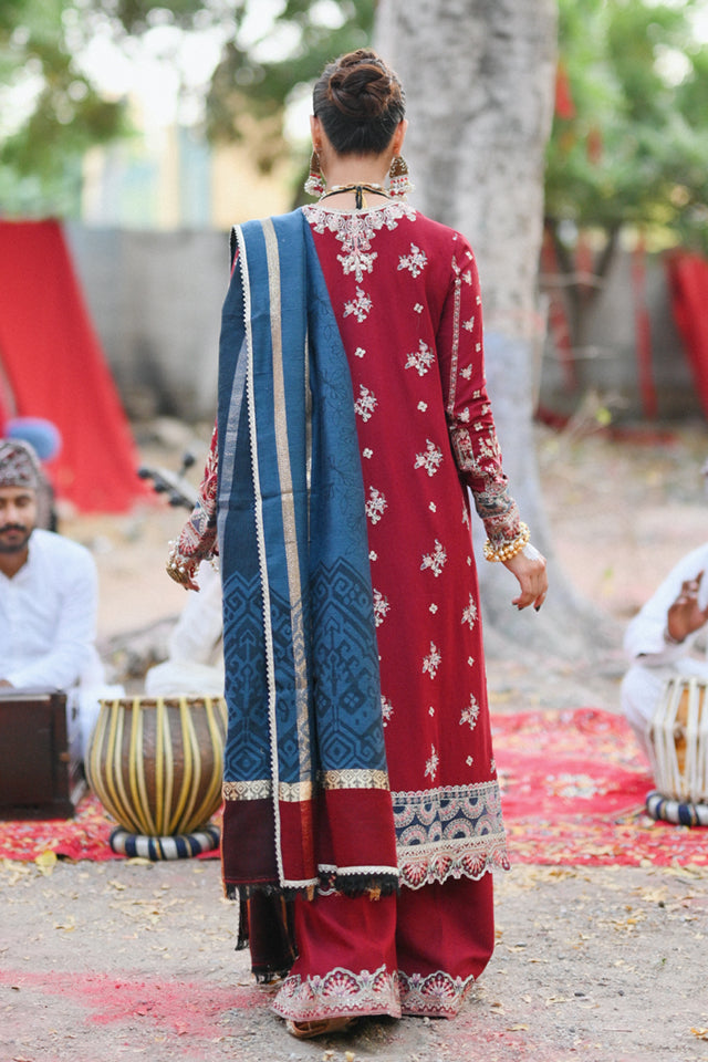 Qalamkar Kashaf Luxury Embroidered Shawl Collection 2022 - 100% Original