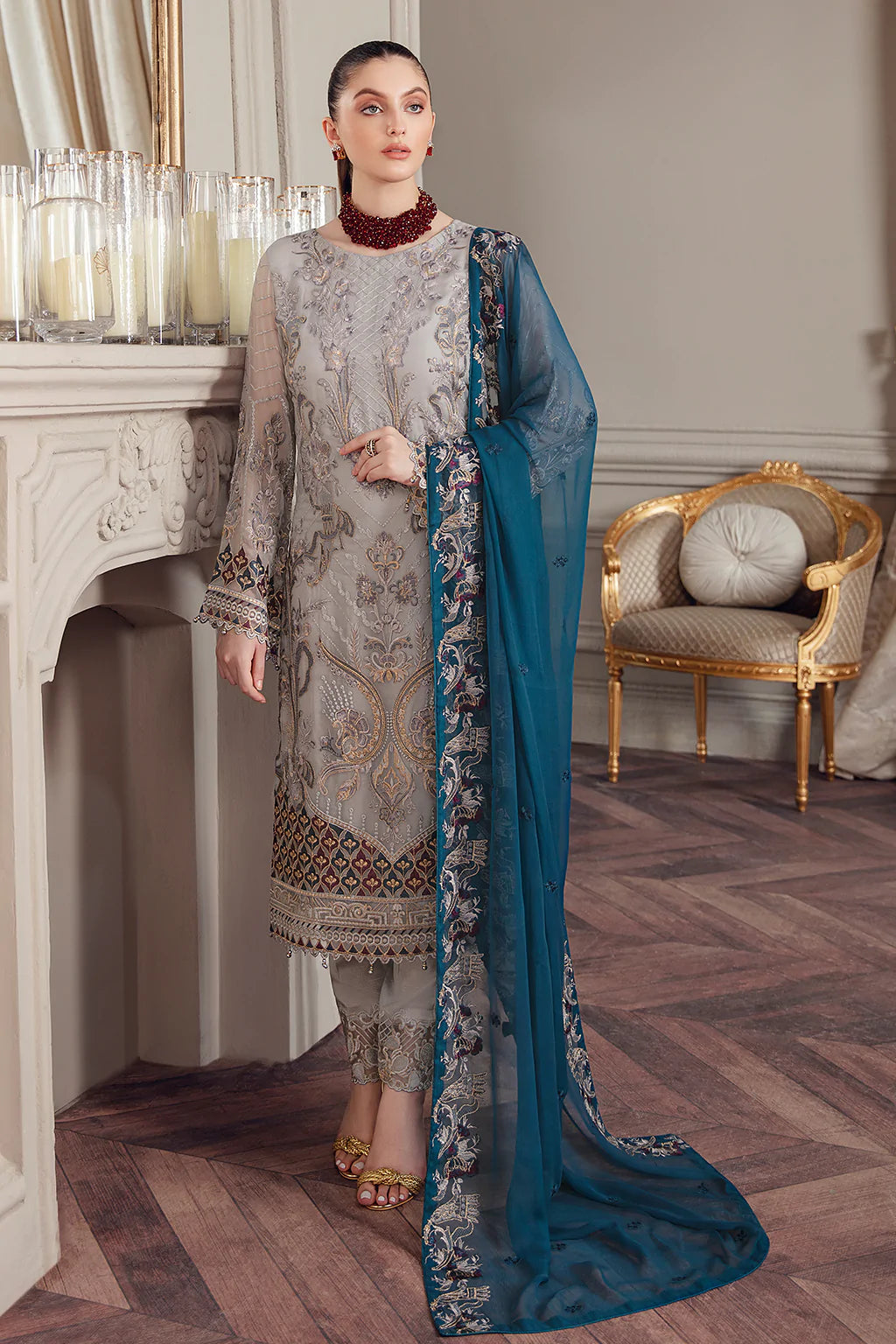 Chevron by Ramsha Luxury Chiffon Embroidered Collection