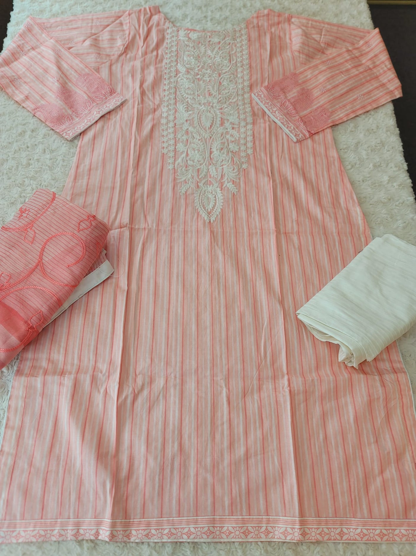 Pakistani stitched lawn Embroidered Salwar kameez ready to ship