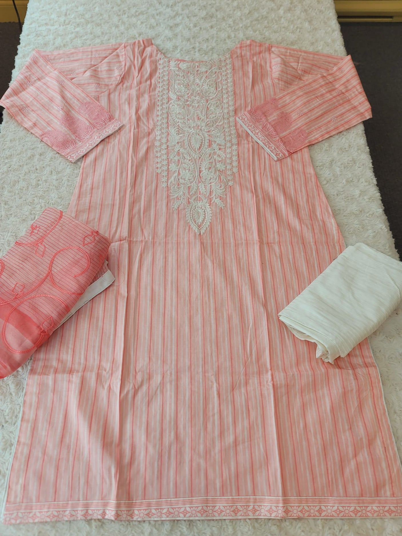 Pakistani stitched lawn Embroidered Salwar kameez ready to ship