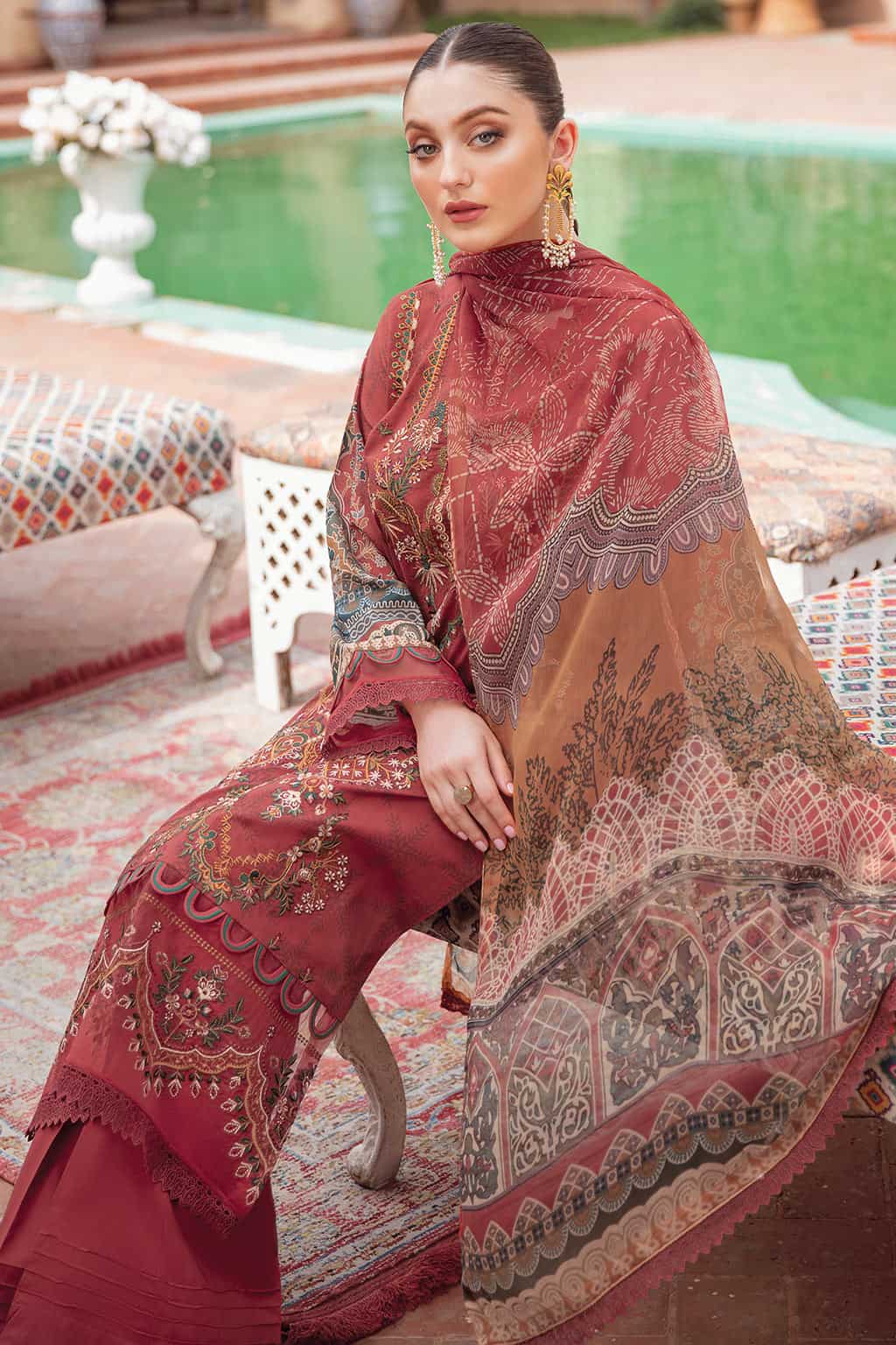 Mashaal By Ramsha Luxury Lawn 100% Original Ready To Ship