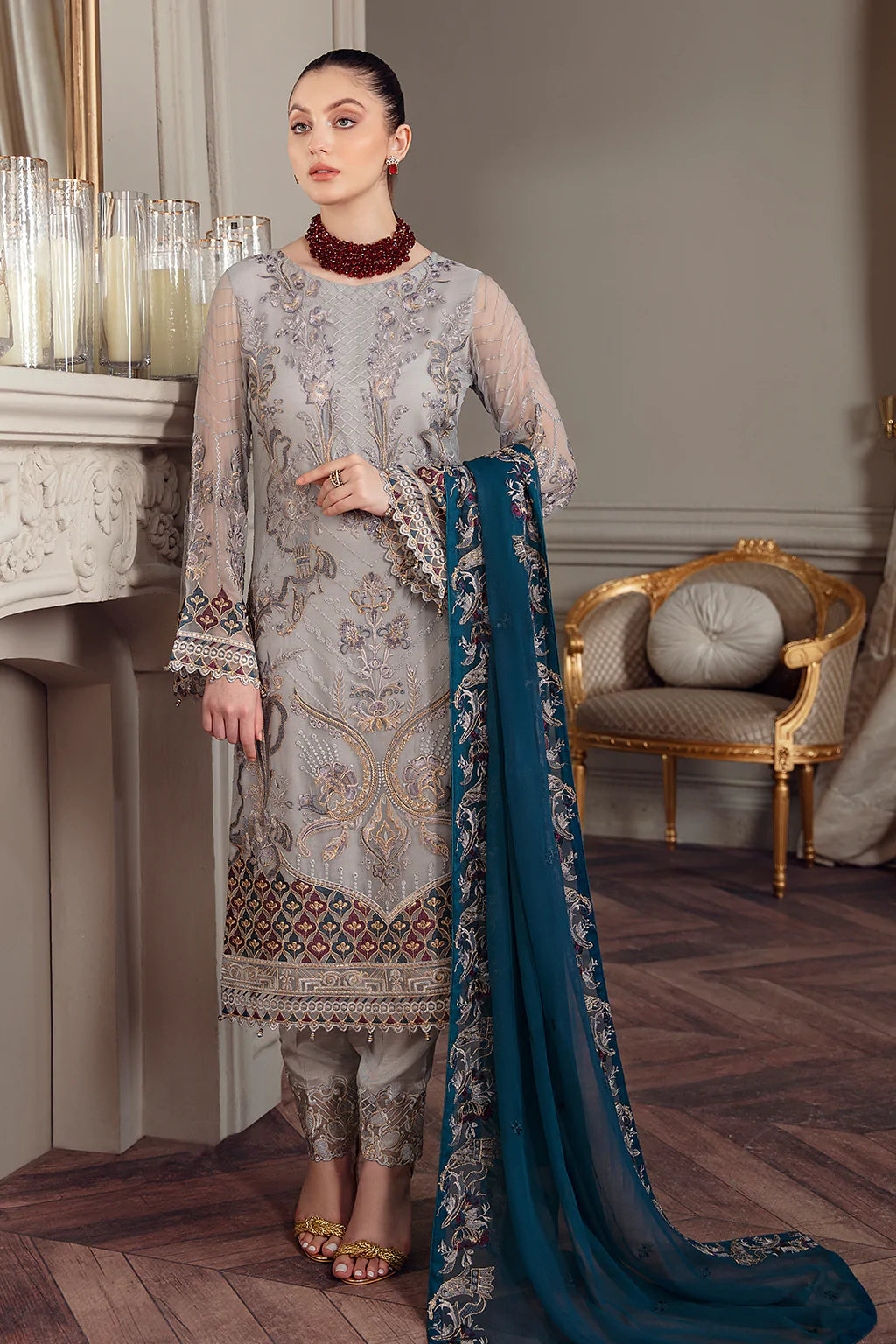 Chevron by Ramsha Luxury Chiffon Embroidered Collection