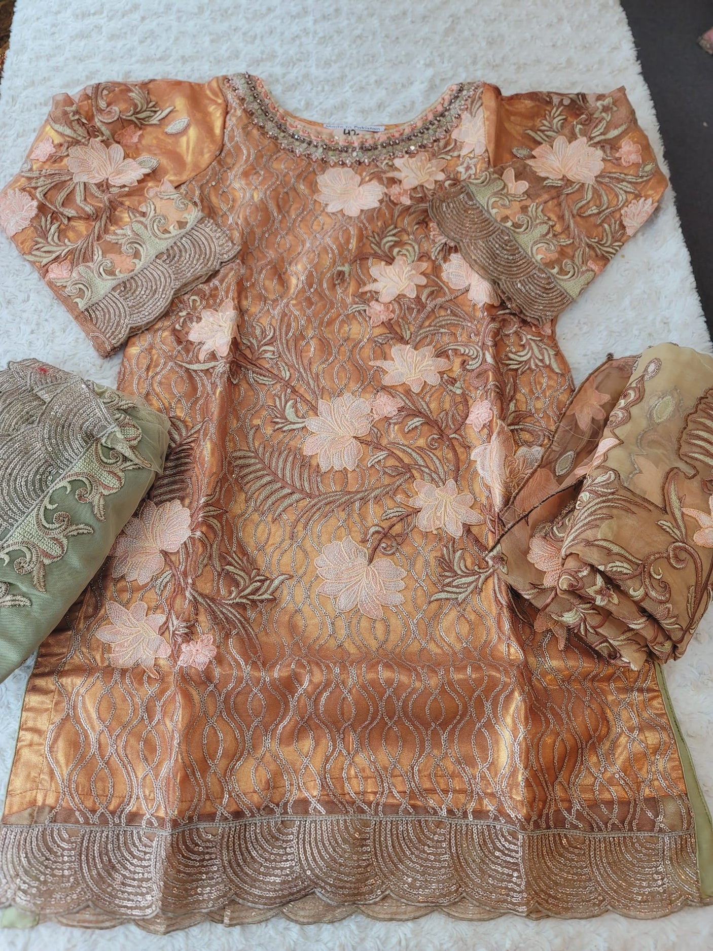 Pakistani Stitched Embroidery Party Wear Dresses Ready To Ship
