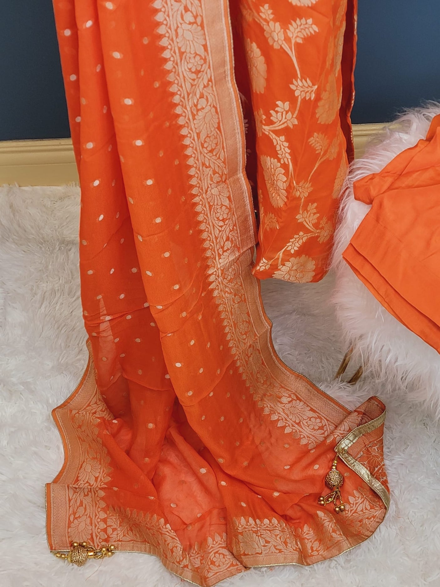 Pure Khaddi Georgette Banarasi Salwer Kamiz