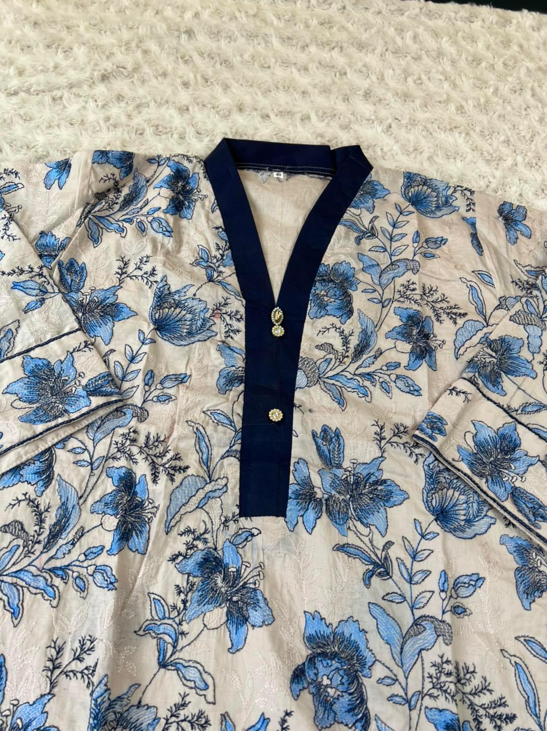 Pakistani Stitched Embroidery Lawn Suit Ready To Ship