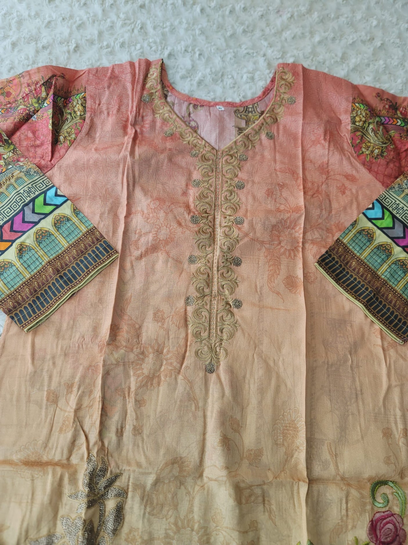 Pakistani Stitched lawn Embroidered Salwar kameez ready to ship