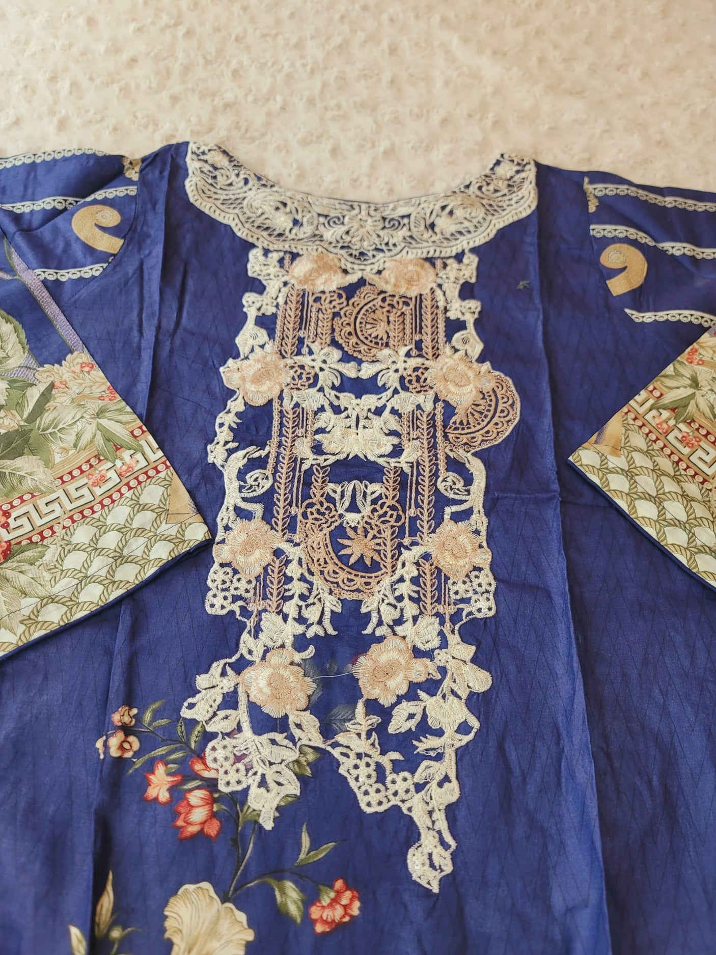 Pakistani Stitched lawn Embroidered Salwar kameez ready to ship