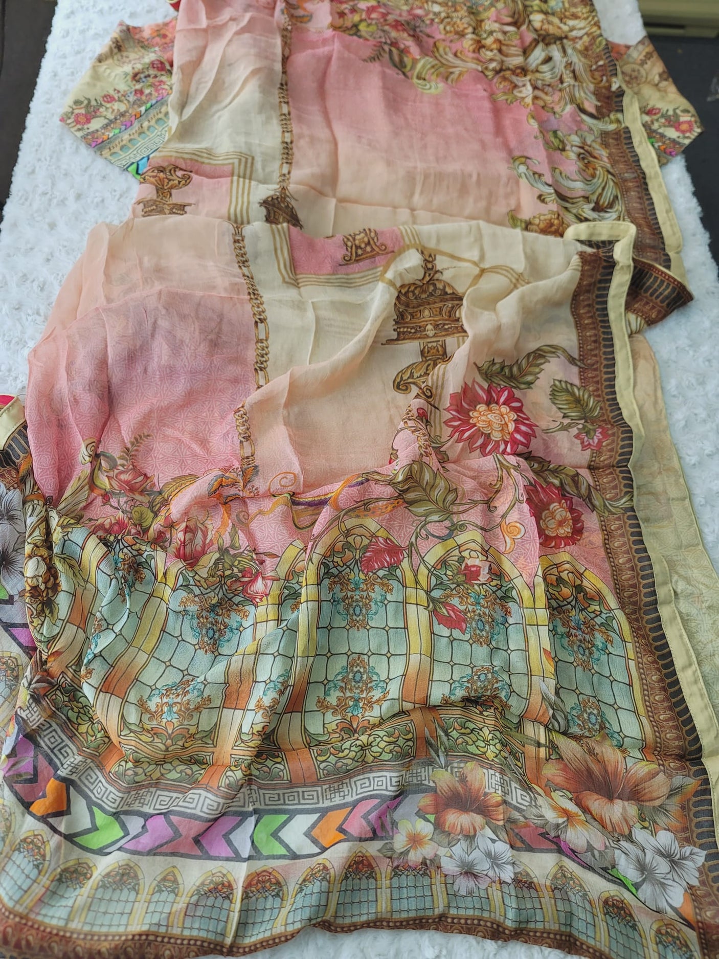 Pakistani Stitched lawn Embroidered Salwar kameez ready to ship